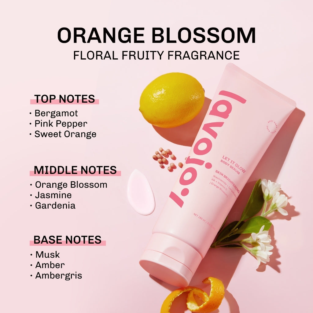 Lavojoy Let It Glow Body Serum Skin Brightening Upgraded Version | Body Lotion Untuk Mencerahkan Dan Melembabkan Kulit Dengan Niacinamide + Ceramide + Vitamin E