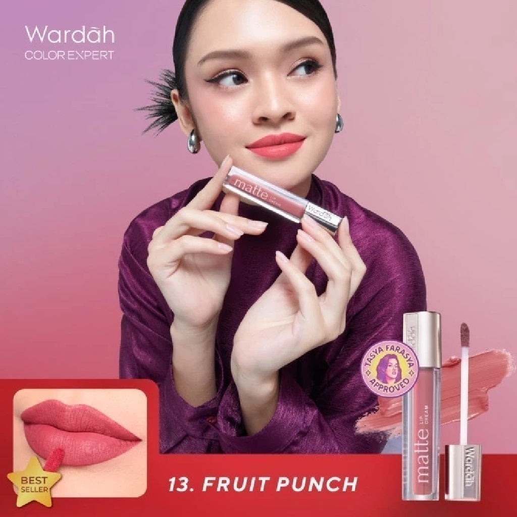 Wardah Exclusive Matte Lip Cream | Lipstik Matte Tahan Lama & Lembut di Bibir | Lip Cream Wardah 4g