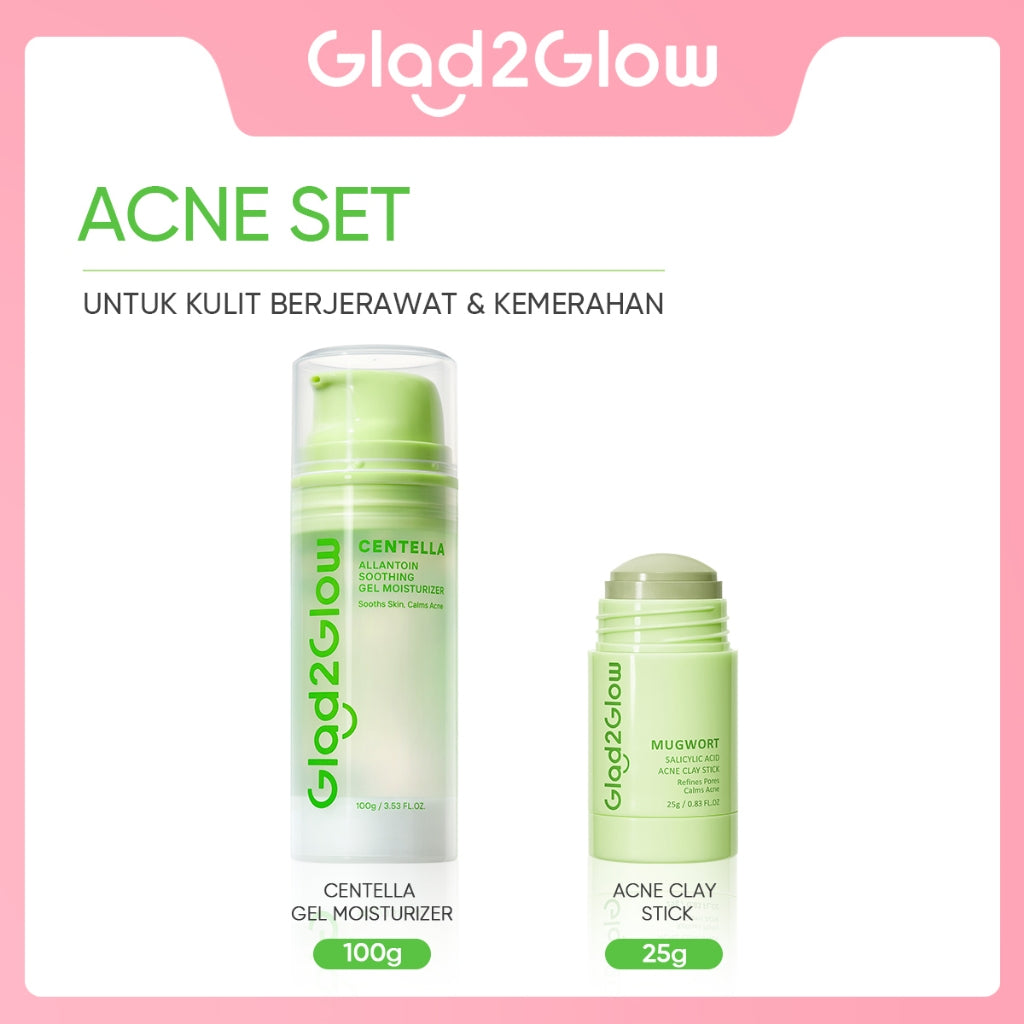 Glad2Glow Centella Water Gel Soothing Moisturizer Madeca Cream Berjerawat Acne Cica Pelembab Wajah 100g  Menenangkan kulit Mengurangi kemerahan Mengontrol minyak Mengobati kulit berjerawat Menjaga g2glow official store