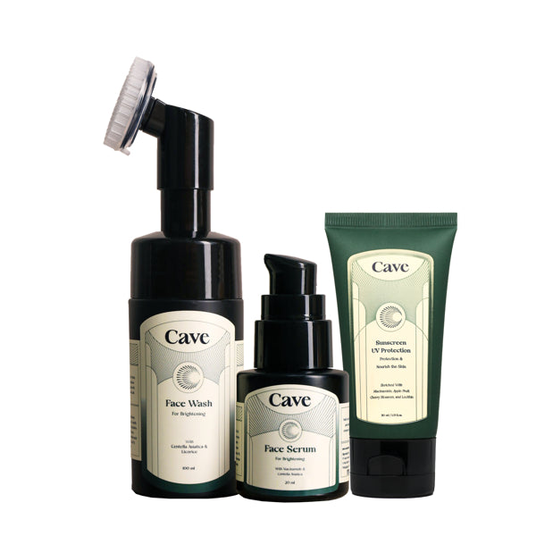 CAVE Complete Brightening Series -  Skincare 1 Paket Untuk Pria Membantu Membersihkan Menutrisi & Mencerahkan Wajah