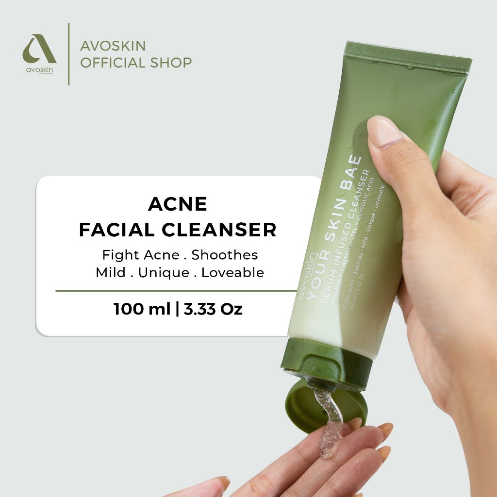 Facial Cleanser Avoskin Your Skin Bae Spirulina 100ml-Kulit Berjerawat