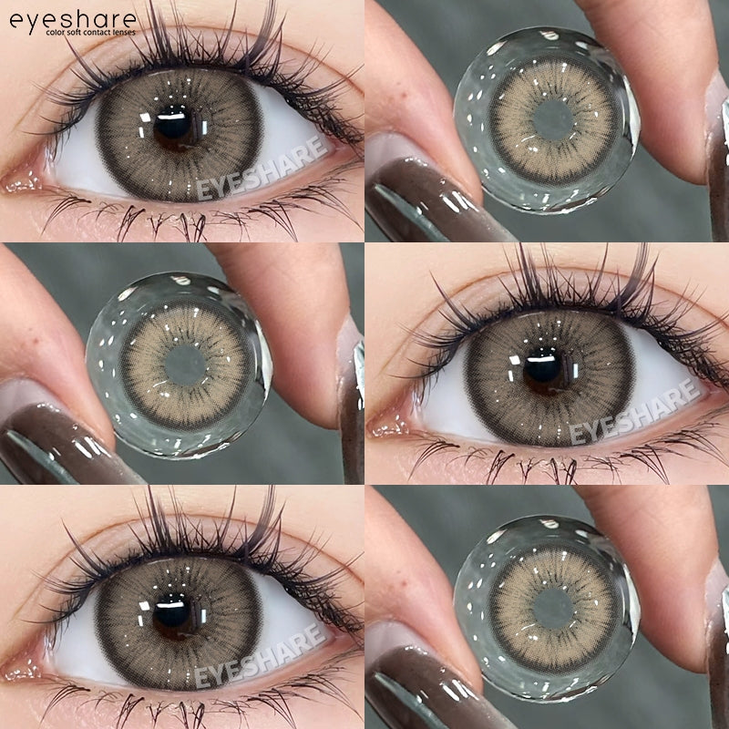 【COD】Softlens Sepasang Lensa kontak warna, lensa warna HOLLAND seri softlen Normal soflen brown Berwarna Lensa Besar Ukuran 14.5mm/Free Lens Case
