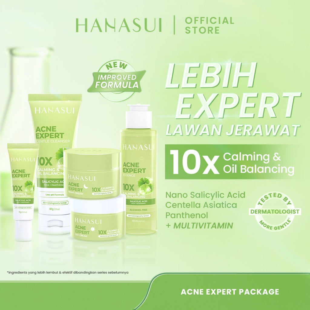 Hanasui Acne Expert Series - Mengurangi Jerawat Menenangkan & Kurangi Minyak berlebih, Salicylic Acid Centella Panthenol