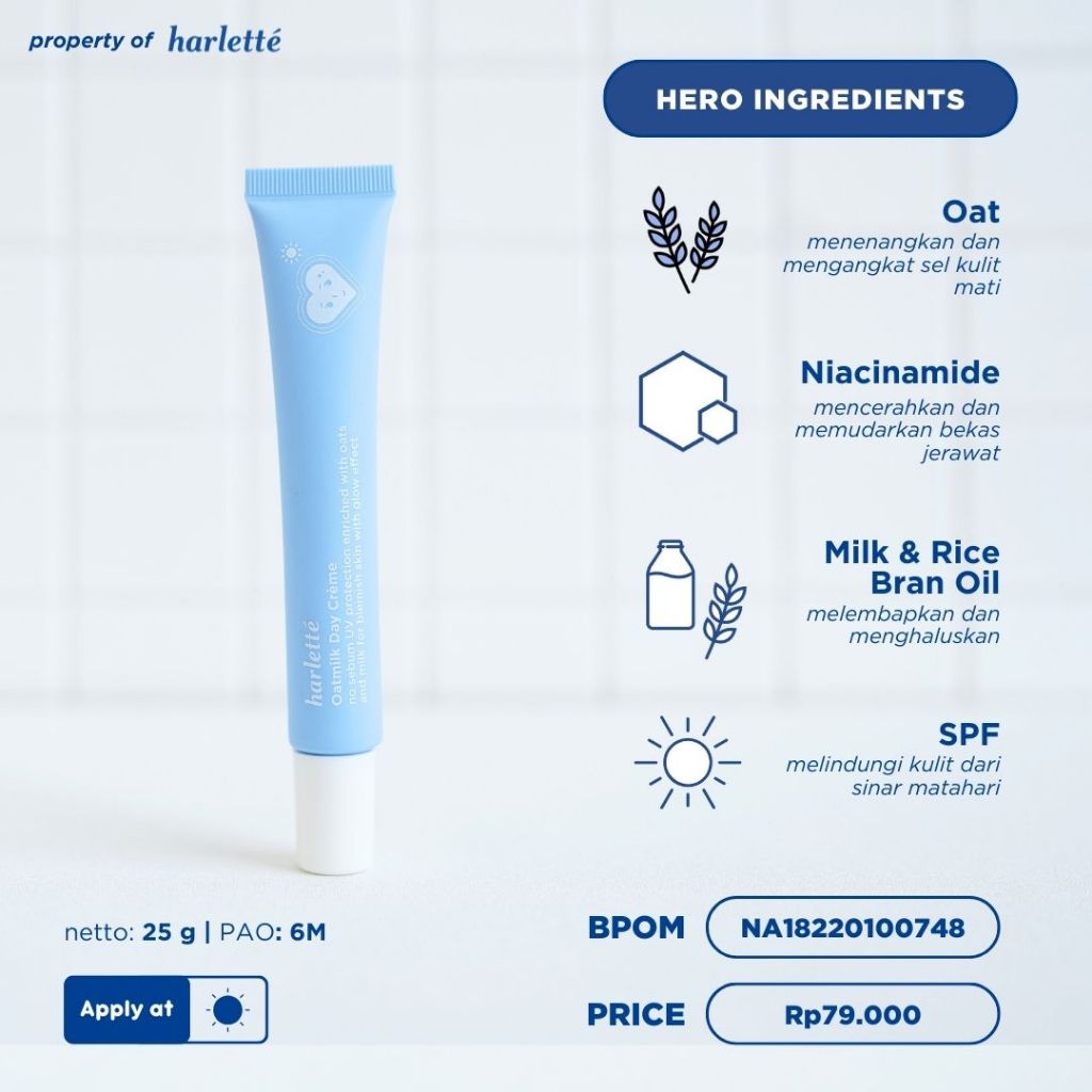 Harlette Oatmilk Bundle [+ MICELLAR WATER +SUNSCREEN] | 5 PRODUK untuk Kulit Oily, Kombinasi, dan Acne Prone, Mencerahkan, Skincare Wajah, Berjerawat