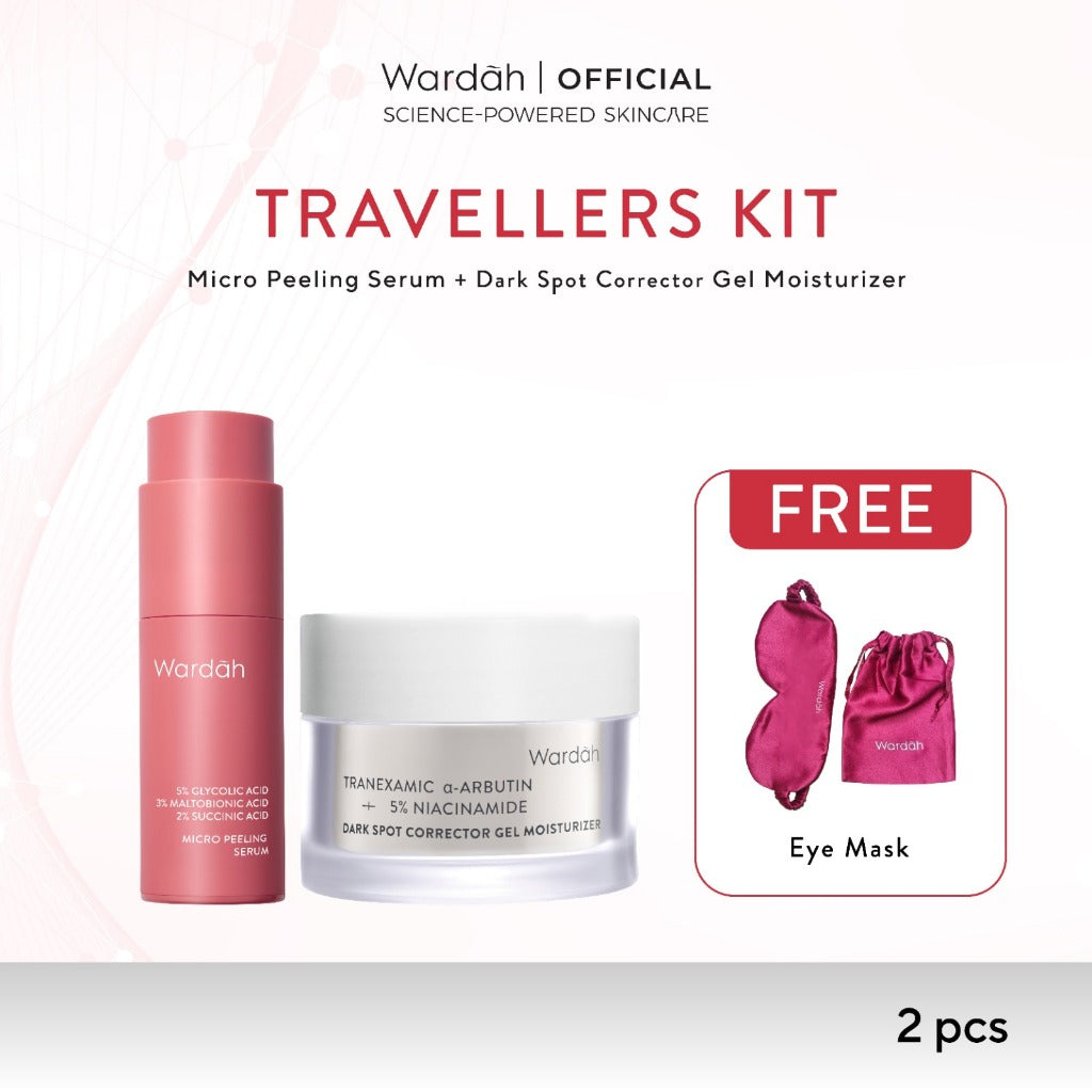 Wardah Exfo Peeling Serum 5% Glycolic Acid 3% Maltobionic Acid 2% Succinic Acid Micro - Serum Exfoliasi Wajah, Serum Membantu Mencerahkan dan Menghaluskan Wajah - Skincare