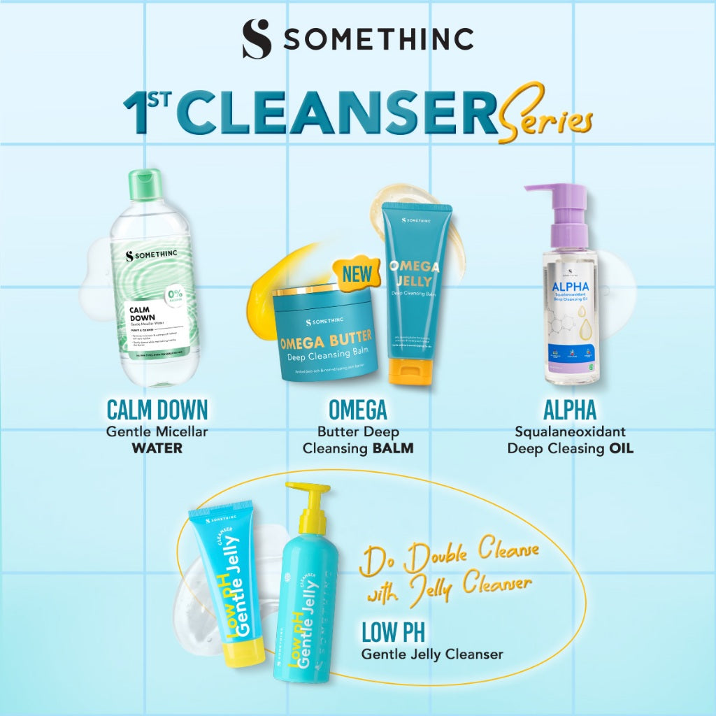 SOMETHINC Omega Butter Deep Cleansing Balm  - Balm Pembersih Makeup Waterproof, Non comedogenic, Tidak Merusak Skin Barrier, Cocok untuk kulit sensitif