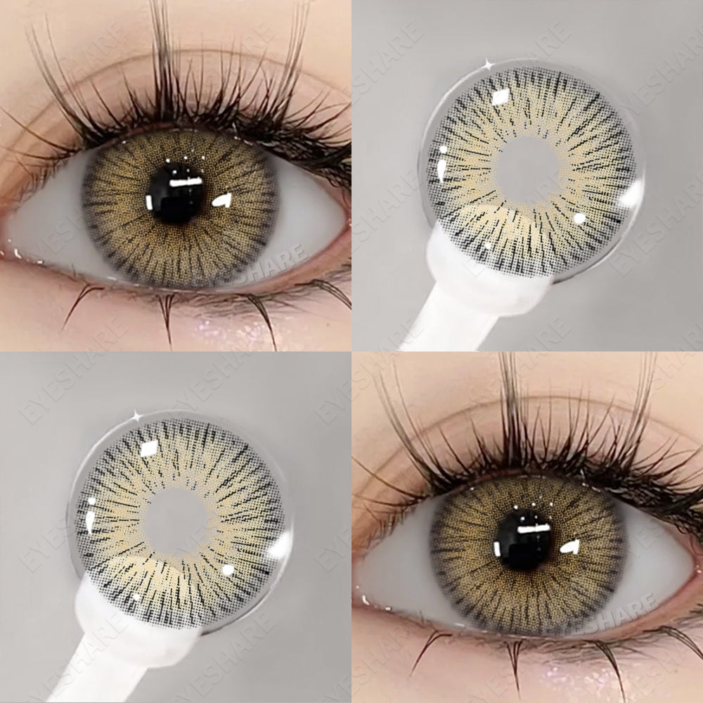 Eyeshare Softlens Wusu Black Brown Warna 14.2MM Lensa Kontak Natural Softlen