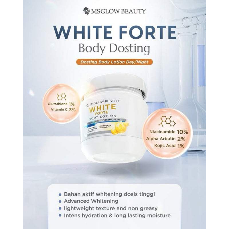 MS GLOW white Forte Series / Dosting Body lotion  & Body Tint