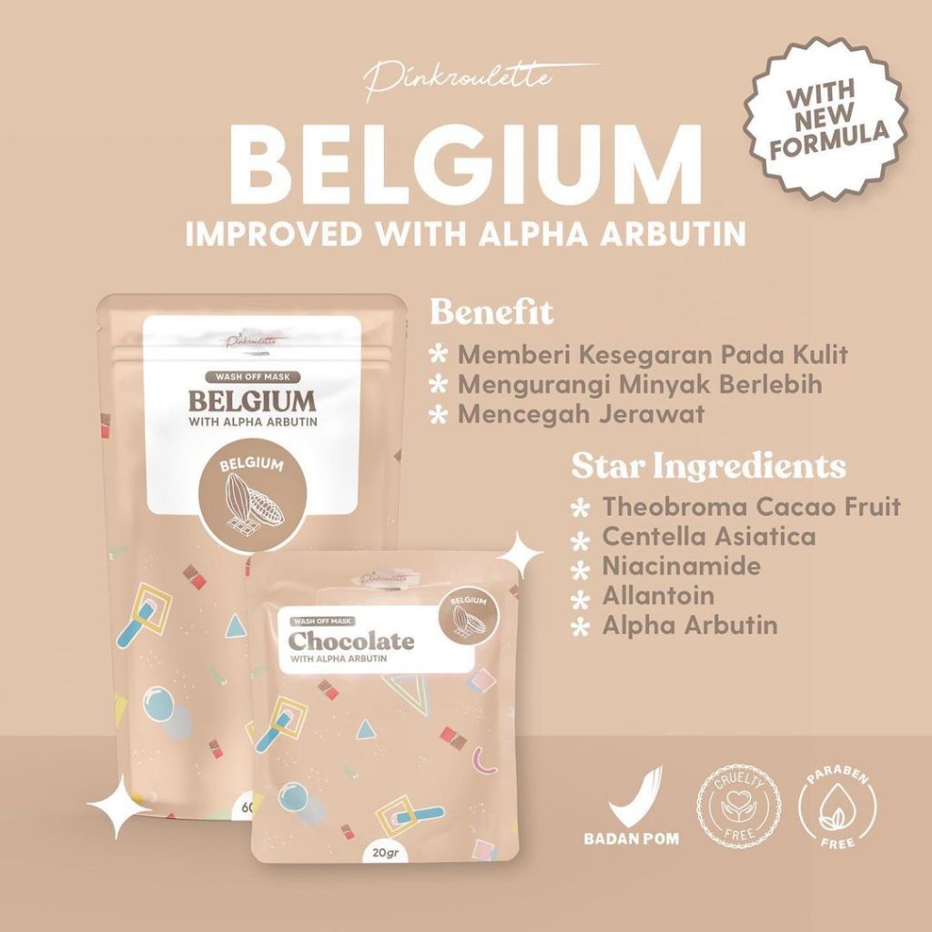 PINKROULETTE Masker Organik Pinkroulette Masker Dubai Coffe Pinkroulette Belgium Coklat