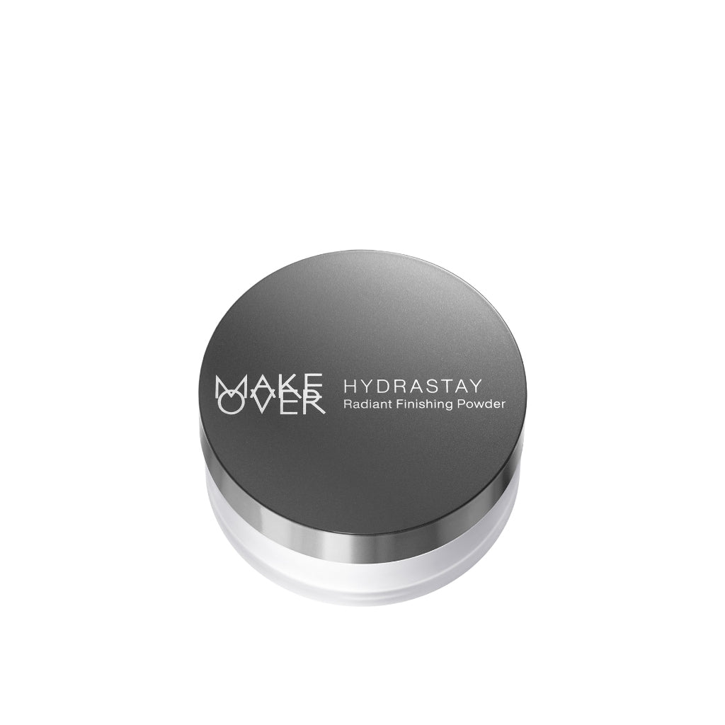 MAKE OVER Hydrastay Radiant Finishing Powder - Bedak tabur lembut ringan make up tahan lama hasil akhir glow hydrating tidak kering non-comedogenic