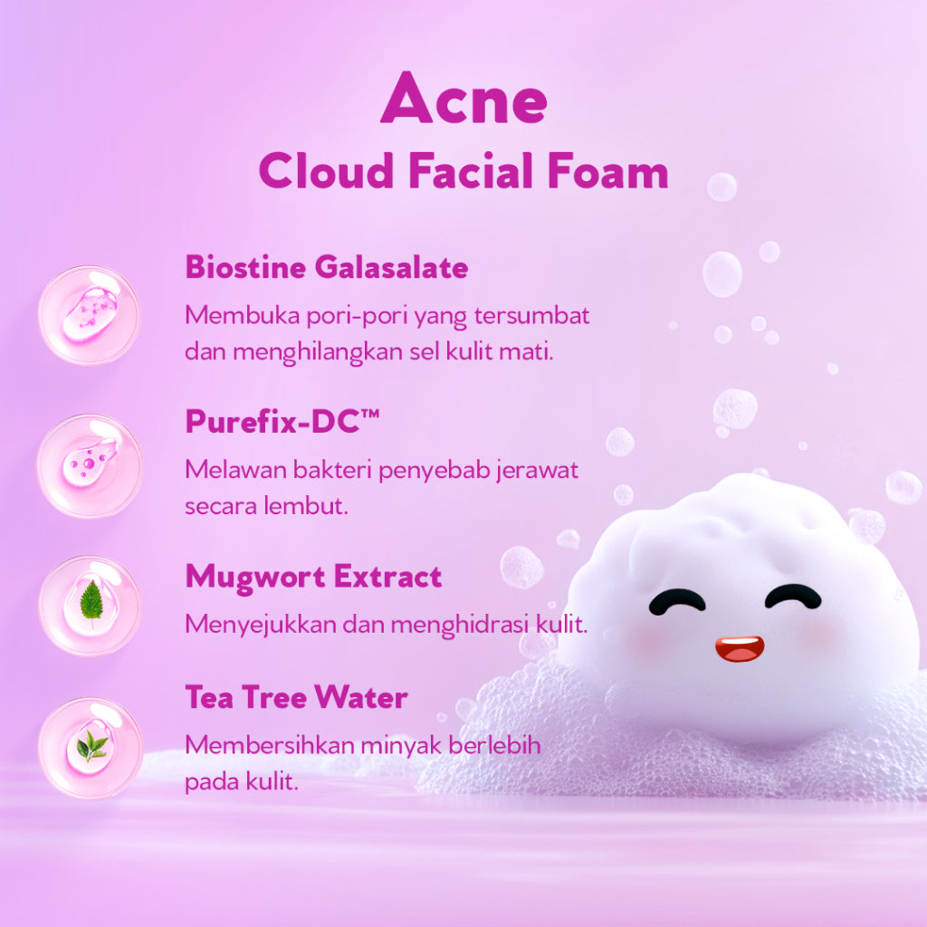 Scarlett Whitening Acne Cloud Facial Foam