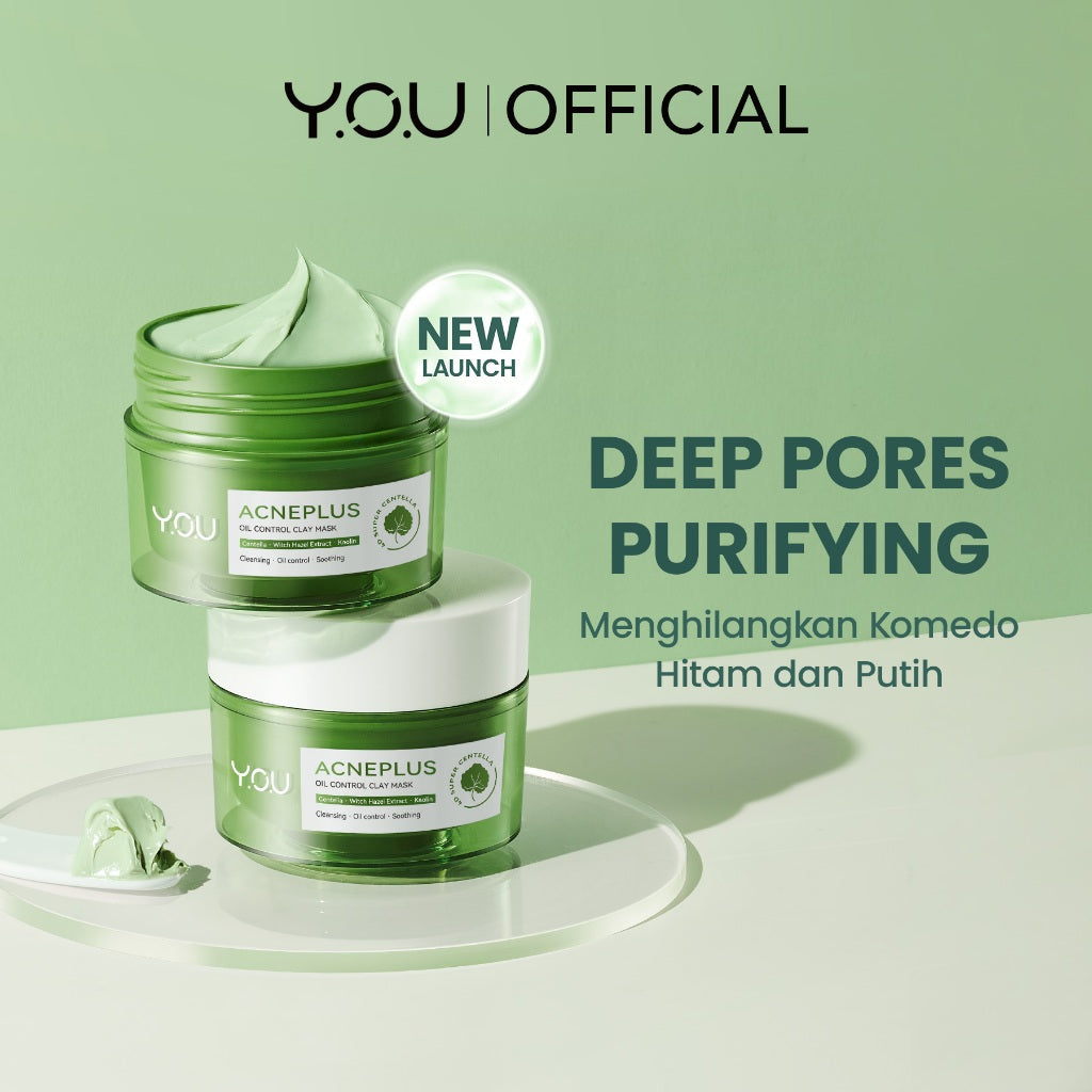 YOU AcnePlus Oil Control Clay Mask Masker Jerawat Masker Komedo Kulit Berminyak Bebas Jerawat