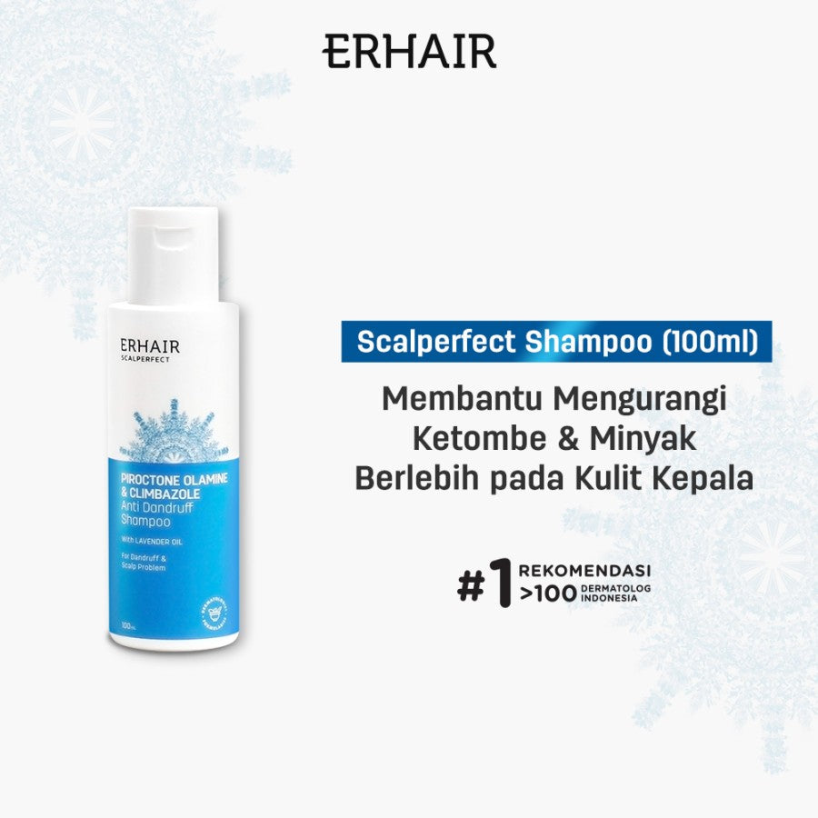 ERHAIR Bundle ERHAIR Scalperfect Shampoo 100 ml & Scalp Exfoliating Gel 30g - Perawatan Rambut Anti Ketombe