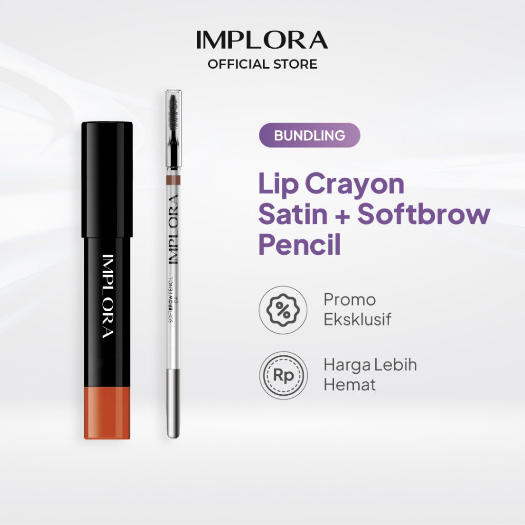 Implora Lip Crayon Satin + New Softbrow (Pensil Alis)