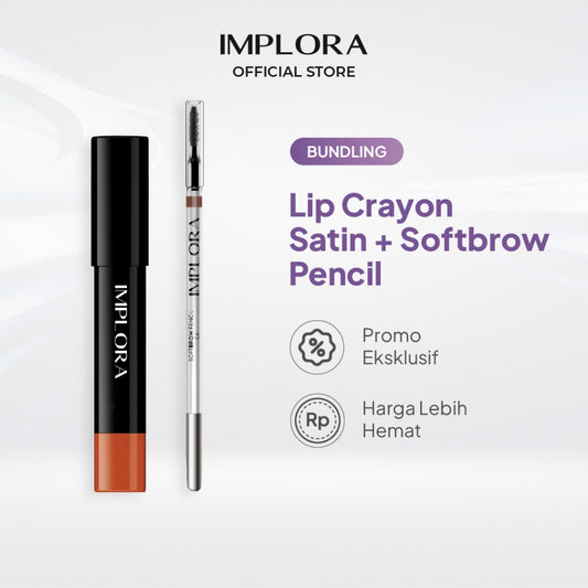 Implora Lip Crayon Satin + New Softbrow (Pensil Alis)