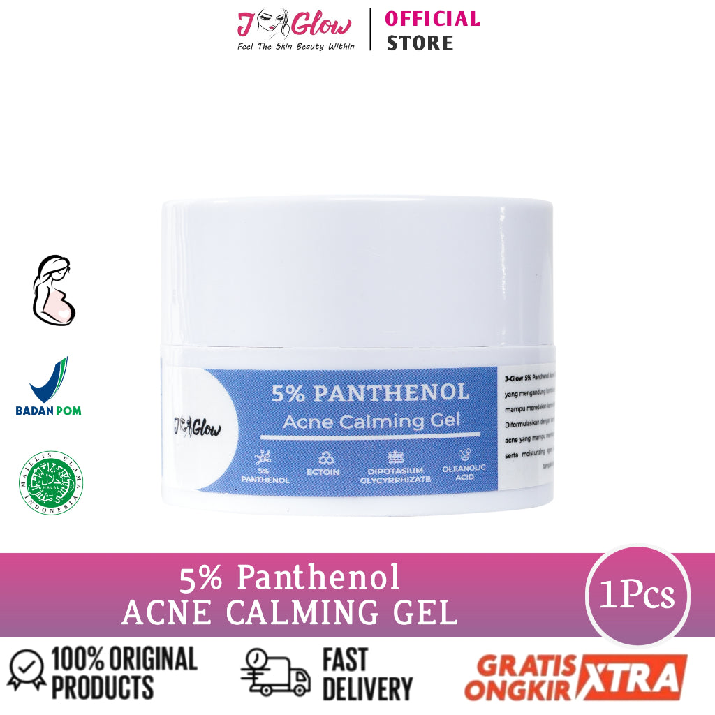 JGLOW Acne 5% Panthenol Calming Gel 10gr – Meredakan Iritasi & Jerawat | BPOM Halal