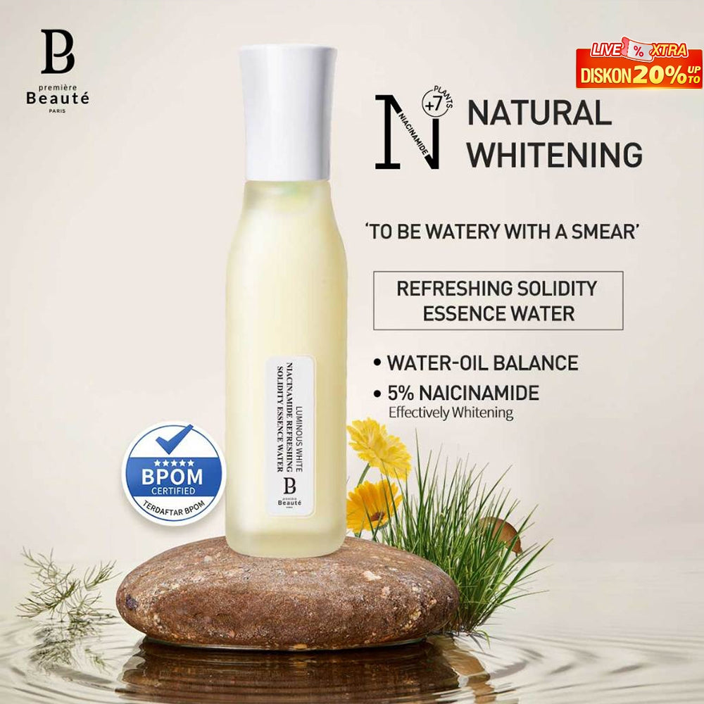 PREMIERE BEAUTE NIACINAMIDE REFRESHING SOLIDITY ESSENCE WATER 120ML ESSENCE Toner Whitening Brightening Essence Toner Pencerah Wajah Essence Pemutih Wajah Glowing Essence Toner