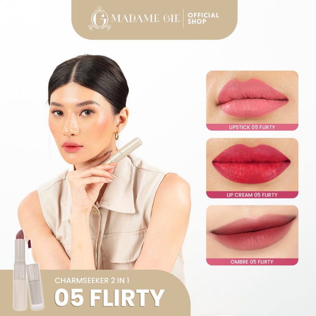 [CHOOSE YOUR SHADE] 3X Madame Gie Charmseeker 2in1 Ombre - Make Up Soft Matte Finish