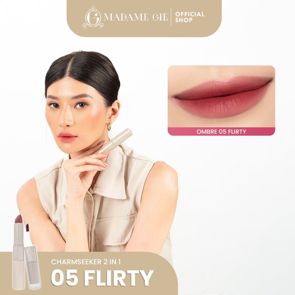 [CHOOSE YOUR SHADE] 3X Madame Gie Charmseeker 2in1 Ombre - Make Up Soft Matte Finish