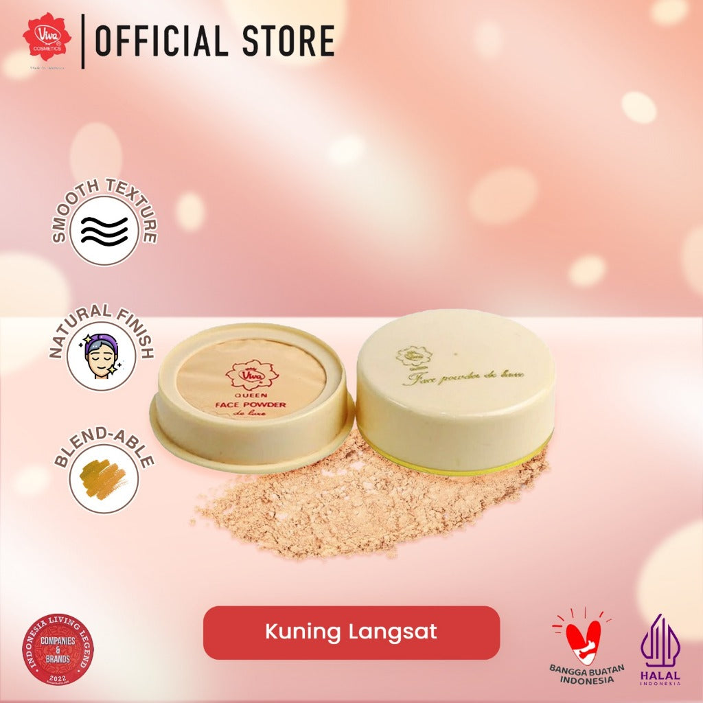 Viva Queen Face Powder de Luxe (Viva Bedak Doos Queen Baru) - tersedia 4 varian warna