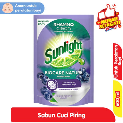 Sunlight Biocare Nature Sabun Cuci Piring untuk Peralatan Bayi 600 ml