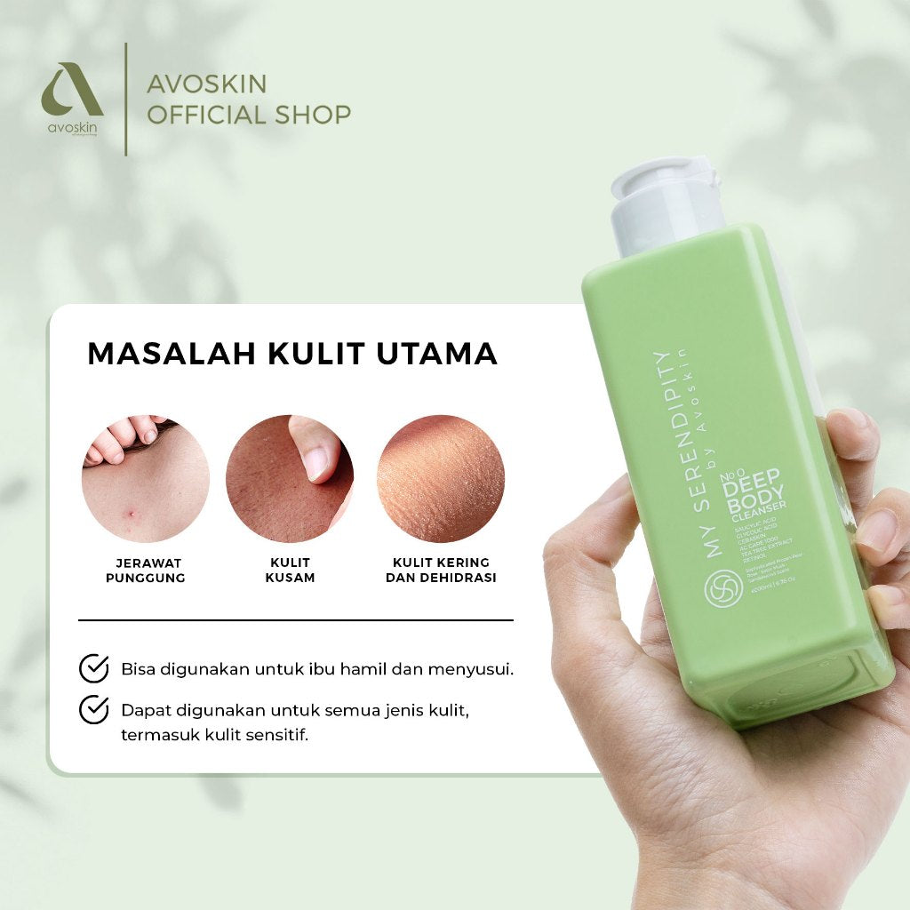 Deep Body Cleanser Avoskin My Serendipity No.0 200ml-Kulit Berjerawat