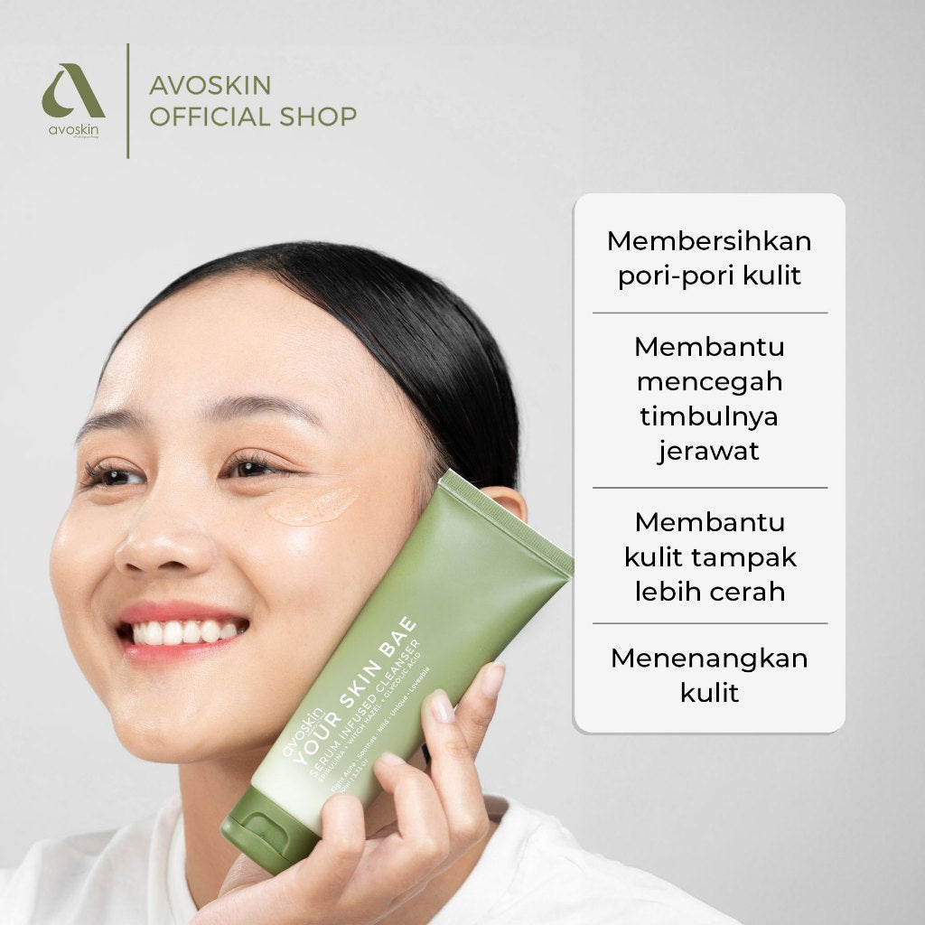 Facial Cleanser Avoskin Your Skin Bae Spirulina 100ml-Kulit Berjerawat