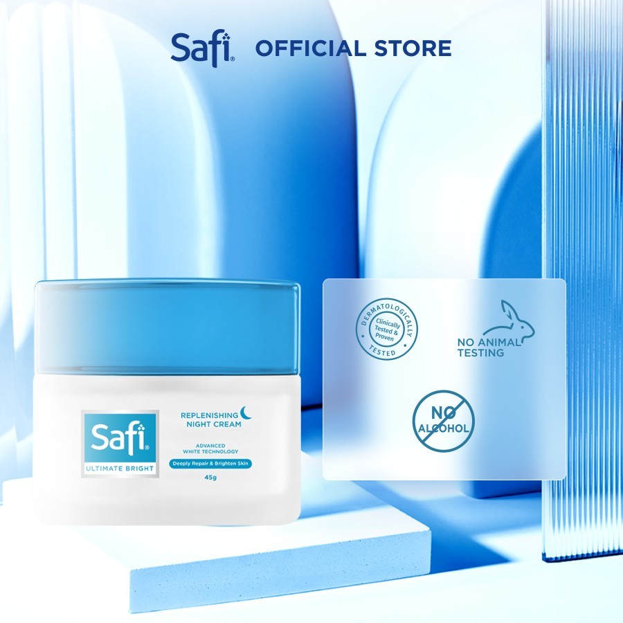 SAFI - Ultimate Bright - Bright Package - Paket Mencerahkan Wajah (2in1 Cleanser, Toner, Day & NightCream 45gr)
