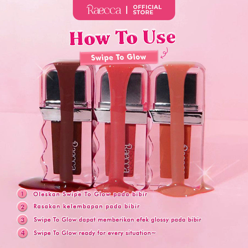 Raecca Swipe To Glow Lip Gloss - 8 Kandungan Aktif
