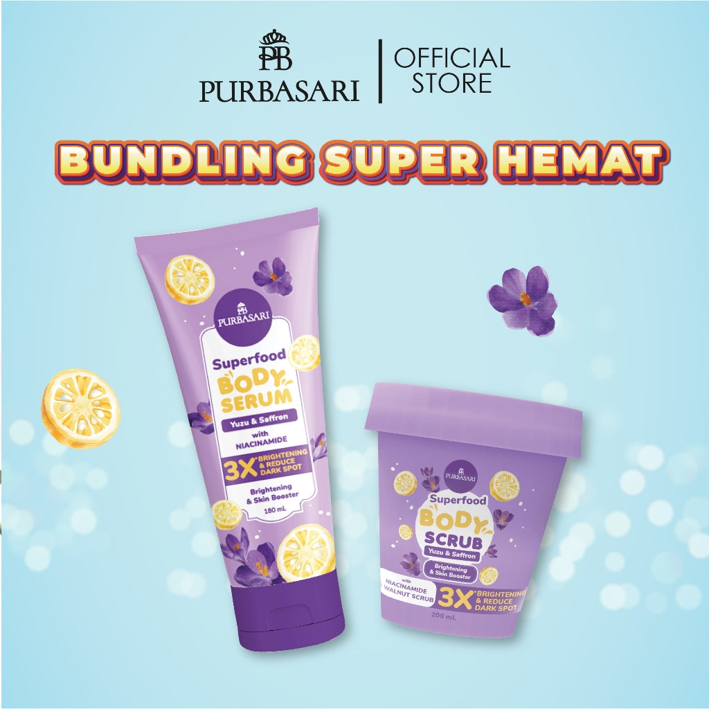 [ISI 2] Purbasari Superfood Body Serum + Body Scrub