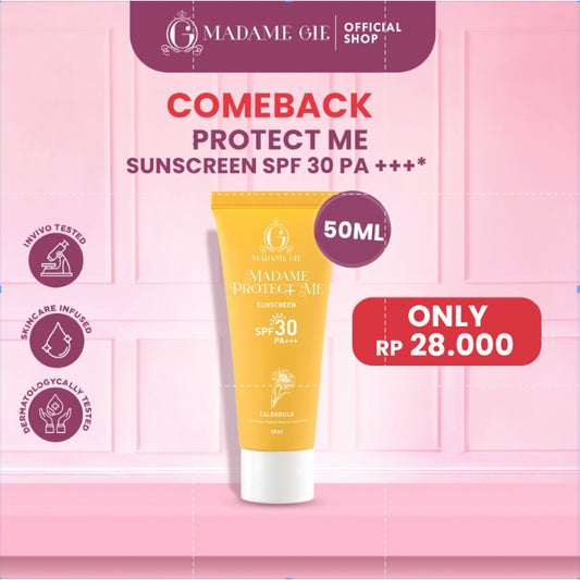 [FLASH SALE] [COMING BACK] Madame Gie Protect Me Sunscreen SPF 30 PA +++ 50ml With Calendula