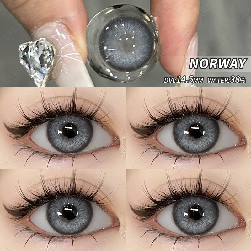 Eyeshare Softlens Wusu Black Brown Warna 14.2MM Lensa Kontak Natural Softlen