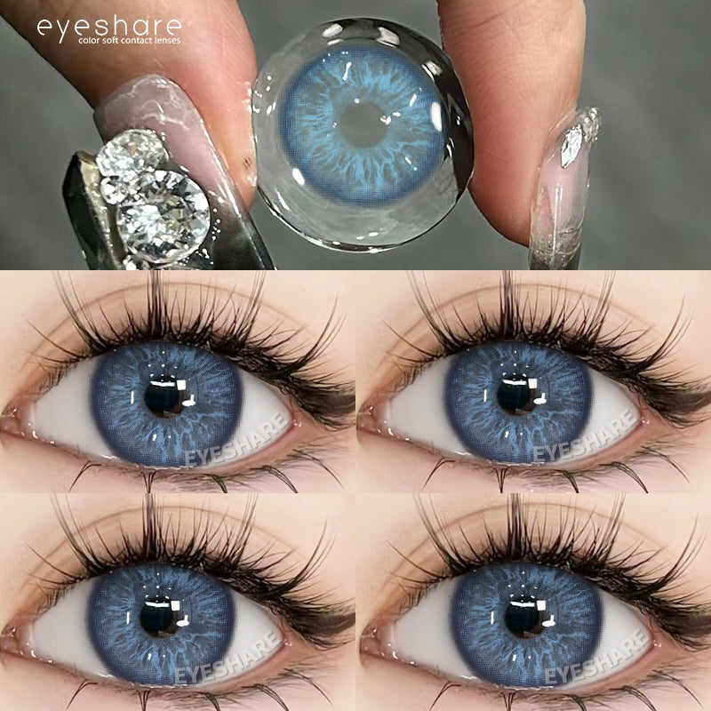 Eyeshare Softlens Wusu Black Brown Warna 14.2MM Lensa Kontak Natural Softlen