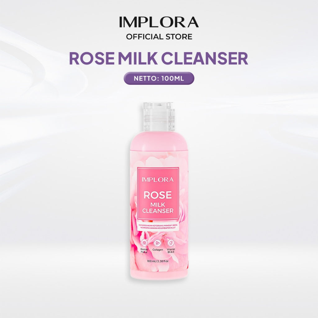 Implora Rose Cleanser Series | Micellar water mawar pembersih wajah | Mencerahkan dan Melembapkan Kulit