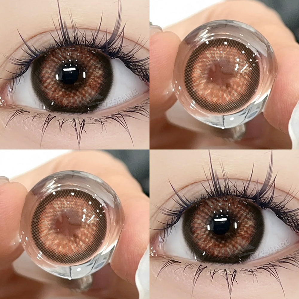 Eyeshare Gray Lensa Kontak 1Pasang 14.5mm Soflen Soflens Big eye Contact lens