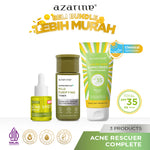 Azarine Basic Skincare Kit (Sunscreen + Toner + Serum) [3PCS] Paket TRIAL KIT KULIT KOMBINASI SENSITIF BERJERAWAT BERMINYAK KERING KUSAM KOMEDO