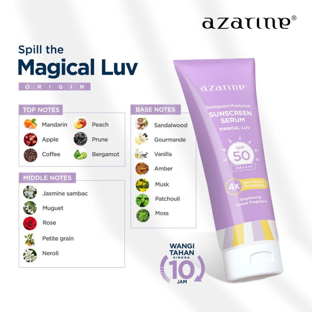 Azarine Body Guard Moisturizer Sunscreen Serum SPF50 PA++++ Sunblock Badan [LOLOS UJI INVIVO INVITRO] [100ml]