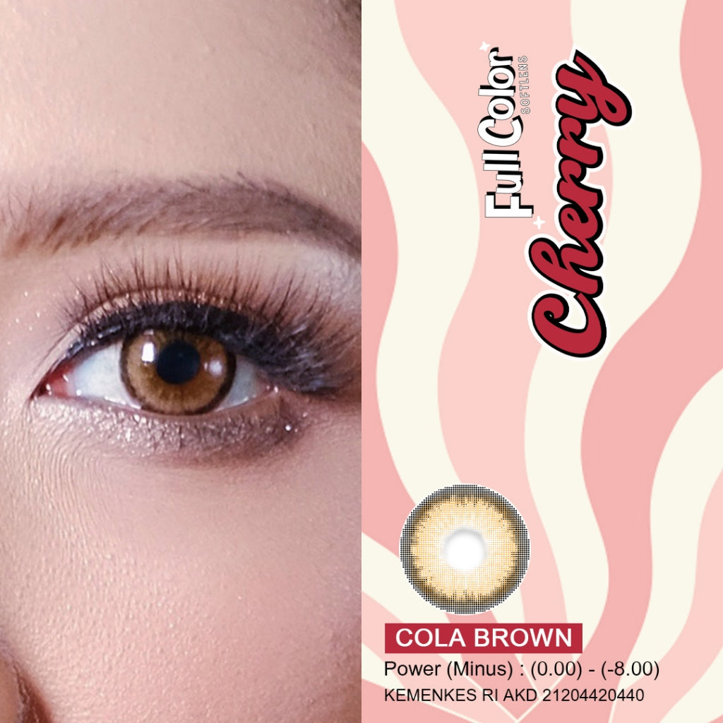 [COD] Full Color Cherry Softlens - MINUS & NORMAL ! Diameter 14.5mm, Water Content 43%, Base Curve 8.6mm - Soflen Minus - Softlens Minus