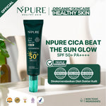 2PCS TWIN PACK SUNSCREEN - NPURE Sunscreen Cica Beat The Sun Glow / Sunscreen Hypoallergenic / SPF 50  PA ++++ / Kulit Kering Jerawat Facial Extract Hitam Vitamin Bruntusan Wajah