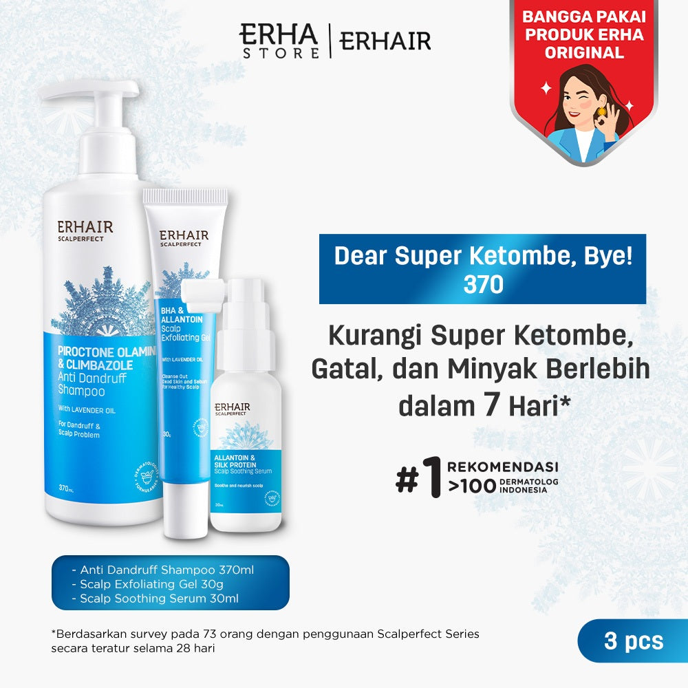 [SPECIAL BUNDLE 2IN1] SCALPERFECT Shampoo + Eksfoliasi ketombe | Perawatan Rambut Berketombe| Rambut Lepek | Rambut Lepek Berminyak