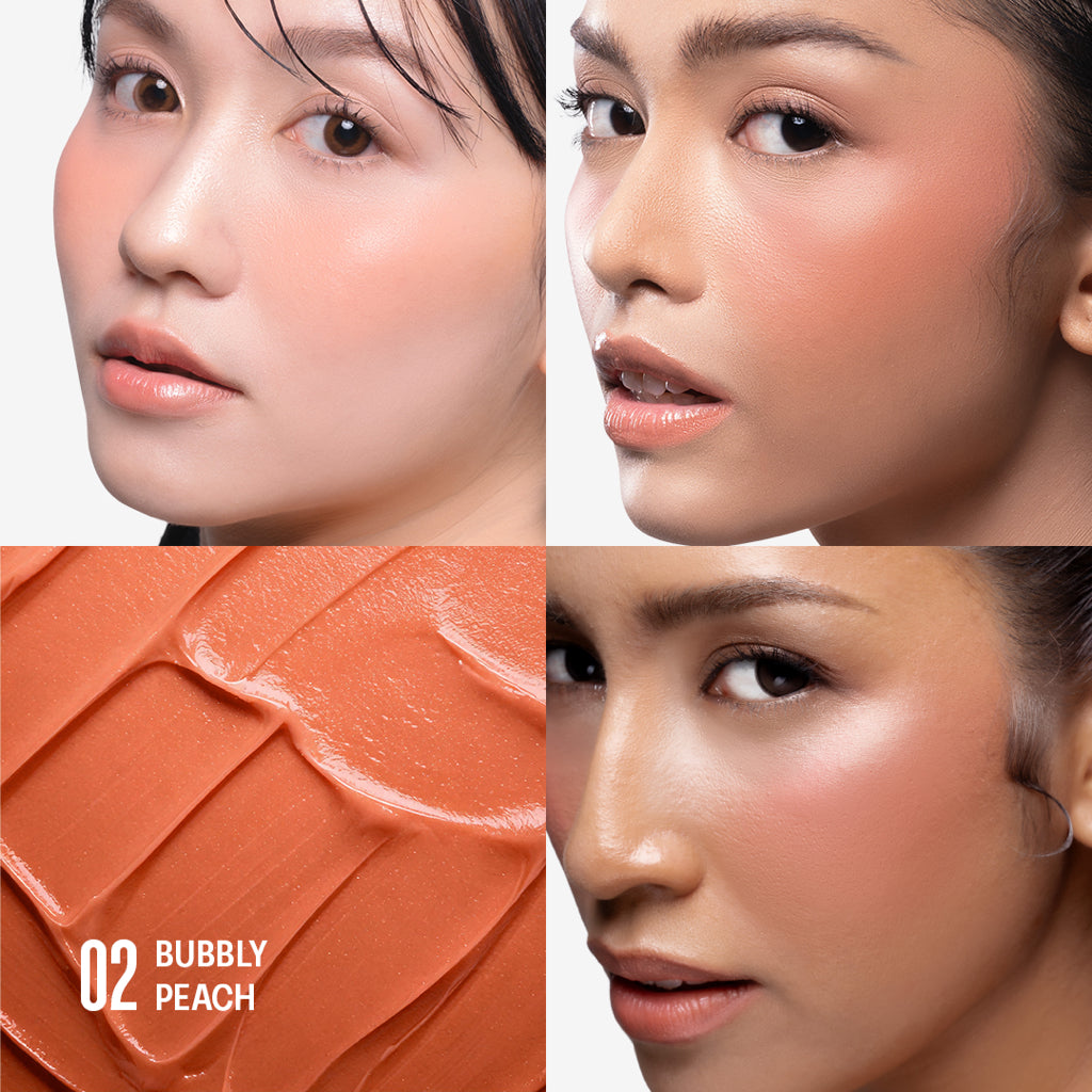 Haquhara Blushy Ever After Cream Blush / Blush On Cream / Perona Wajah Shades Pink / Peach