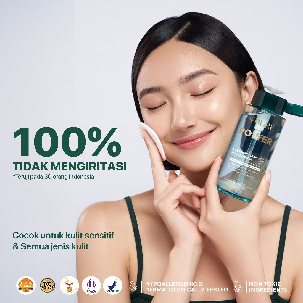 MICELLAR ALL VARIANT - NPURE Acne Power Clear Micellar Water 300ML / Micellar No Alcohol / SLS Free