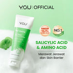 YOU Facial Wash Paket 2in1 Skincare Sabun Muka Hy! Amino+ 1.5% BHA Fight Acne Gel Cleanser Spotcare Pro Sunbrella Niacinamide