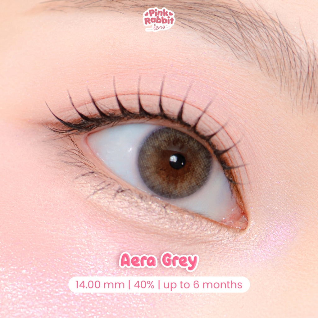 PINKRABBIT SOFTLENS AERA GREY - Normal, Minus 0.5 S/D 10.00 (1PCS/Sebelah) / Softlens / Soft Lens / Lensa Kontak / Soflen / Softlens normal minus / Lensa mata / Softlense #softlensnyaman #softlensnyamanbikincantik