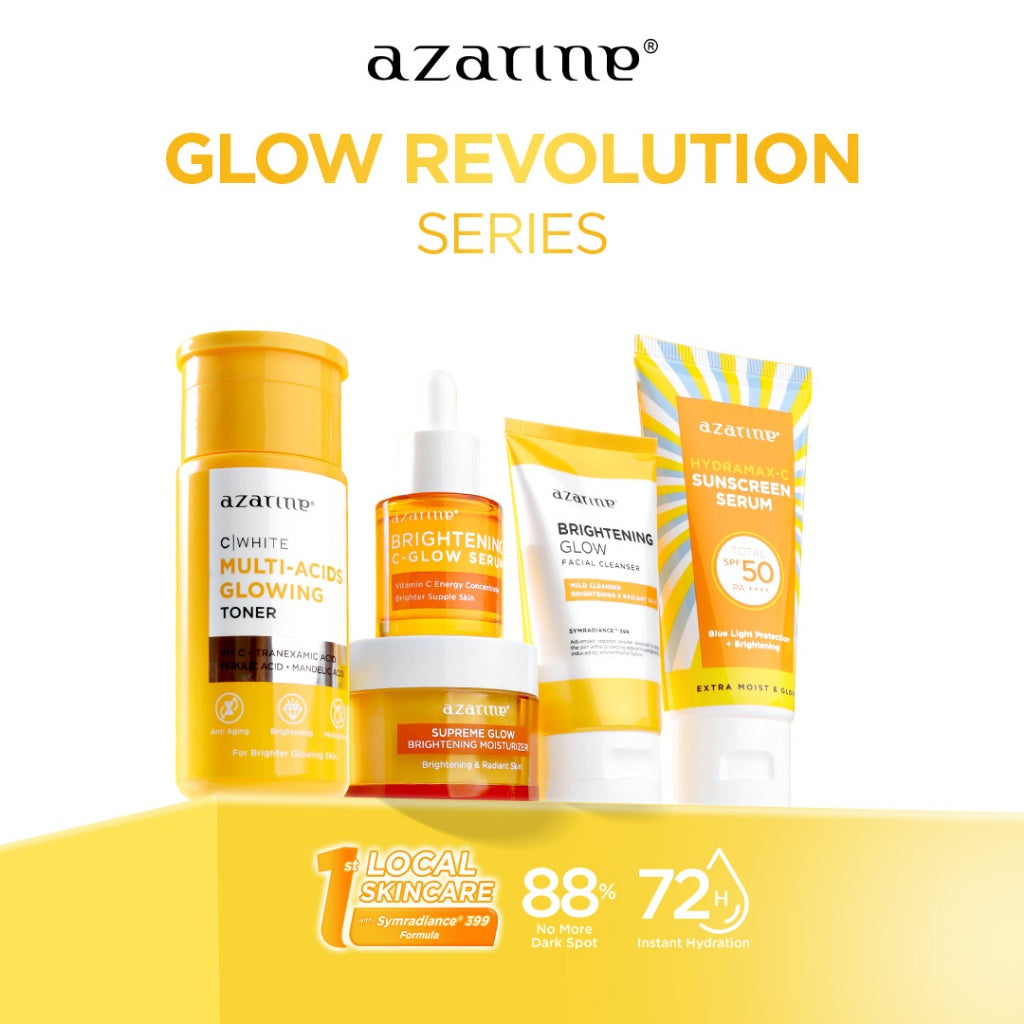 Azarine Glow Revolution Series [5 pcs] Paket Skincare Untuk Mencerahkan dan Kulit Glowing Maksimal [Affiliate]