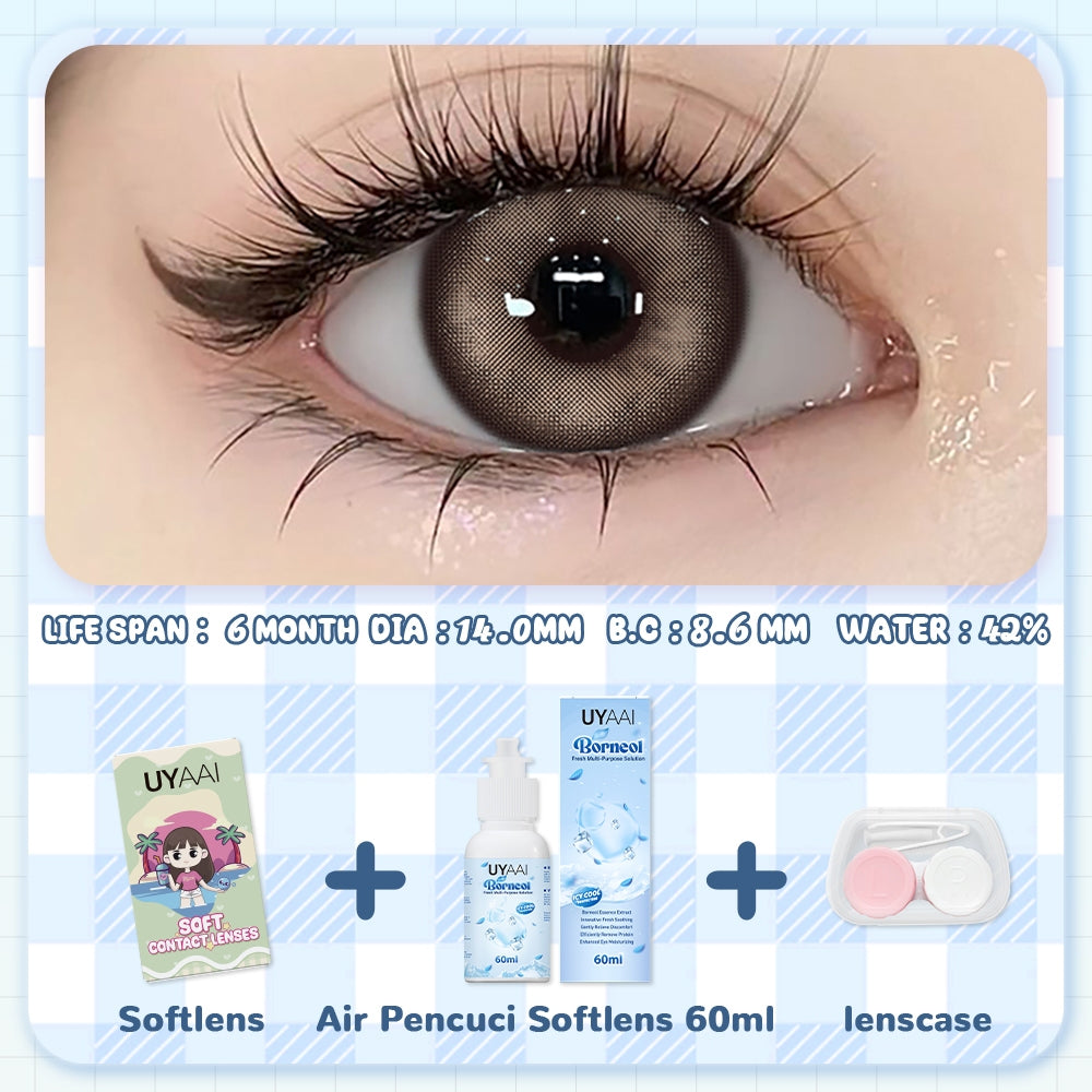[COD] Colorvista Softlens 3 Item Paket kombinasi (1* Softlens +Air Pencuci Softlens 120ml+lenscase)