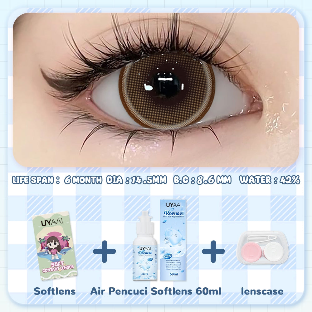 [COD] Colorvista Softlens 3 Item Paket kombinasi (1* Softlens +Air Pencuci Softlens 120ml+lenscase)