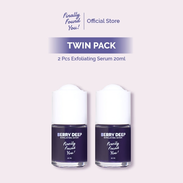 Finally Found You! BERRY DEEP Exfoliating Serum 20ml - Serum Exfoliasi Wajah dengan AHA BHA PHA LHA untuk Menghaluskan, Mencerahkan dan Mengangkat Sel Kulit Mati
