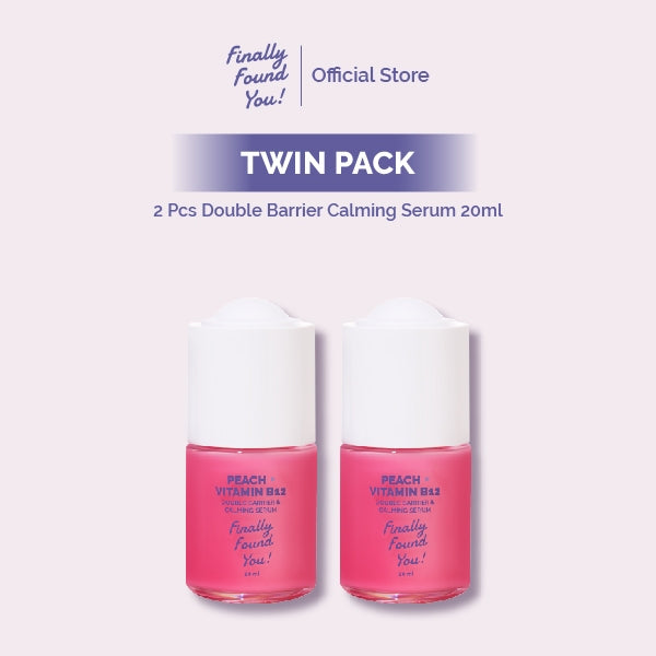 Finally Found You! PEACH + VITAMIN B12 Double Barrier & Calming Serum Untuk Menghidrasi, Merawat, Menenangkan Kulit dan Skin Barrier 20ml