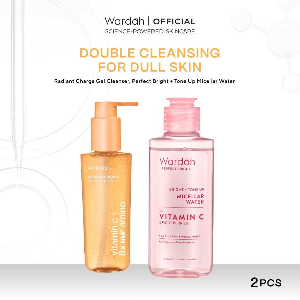 [New!] WARDAH Amino Gel Cleanser Vitamin C + 8X NMF Amino 120 mL - Sabun Cuci Muka Low pH untuk Kulit Kusam Dry Kering Senstive - Face Wash Membersihkan Mencerahkan Melembapkan Kulit - Kulit Sensitive - Pembersih Wajah - Facial Wash - Sabun Cuci Muka
